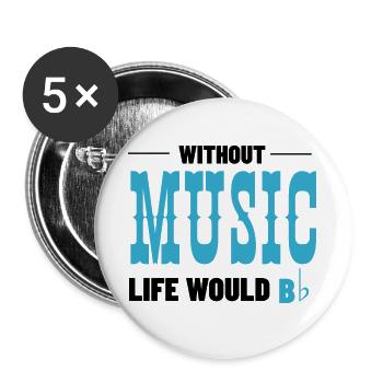 Lustige Musikliebhaberin Geschenk für Musiklehrer und Musik - Buttons groß 56 mm (5er Pack) - Weiß - Vorne