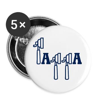 Schwedischer Kaffeepapa - Buttons groß 56 mm (5er Pack) - Weiß - Vorne