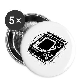 Spielkonsolen Grafik - Buttons groß 56 mm (5er Pack) - Weiß - Vorne