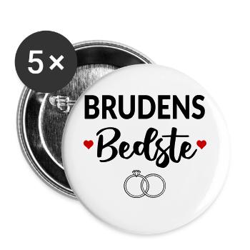 Dänische Großmutter - Buttons groß 56 mm (5er Pack) - Weiß - Vorne