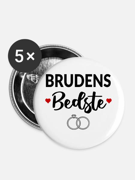 Dänische Großmutter - Buttons groß 56 mm (5er Pack) - Weiß