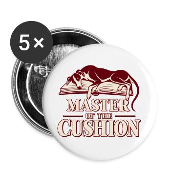 Windhund-Rettungsmeister des Kissenhemdes - Buttons groß 56 mm (5er Pack) - Weiß - Vorne
