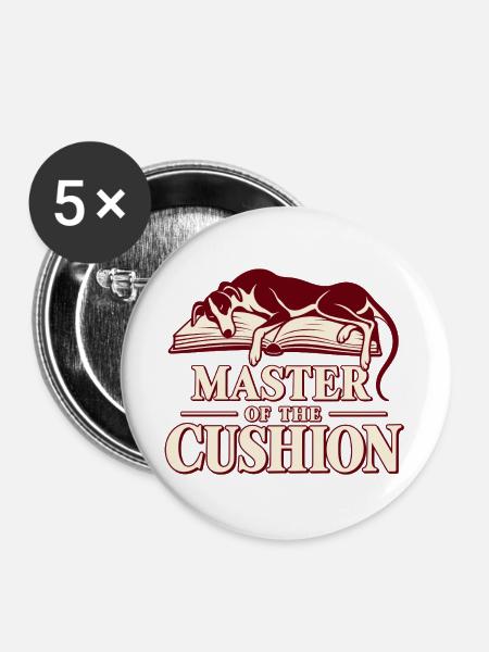 Windhund-Rettungsmeister des Kissenhemdes - Buttons groß 56 mm (5er Pack) - Weiß