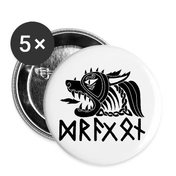 Der kleine Ärger des Waldes - Buttons groß 56 mm (5er Pack) - Weiß - Vorne