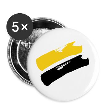 Sachsen-Anhalt Flagge - Buttons groß 56 mm (5er Pack) - Weiß - Vorne