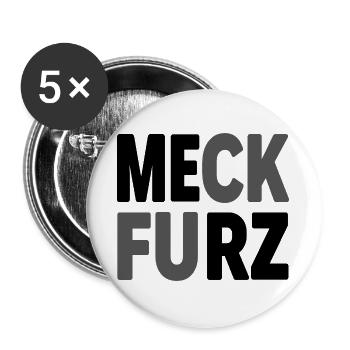 Meck Furz | Merz - nicht mein Kanzler - Buttons groß 56 mm (5er Pack) - Weiß - Vorne