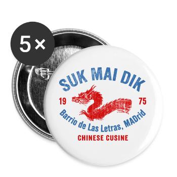 Chinese Cusine (jep cuisine) - Buttons groß 56 mm (5er Pack) - Weiß - Vorne