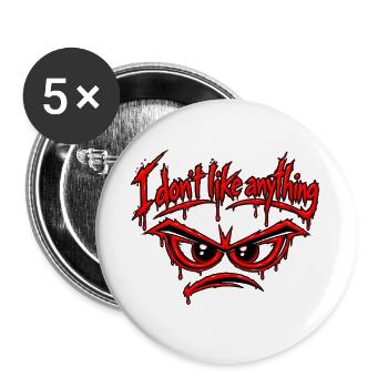 Lustig, grummelig, ich mag nichts Graffiti - Buttons groß 56 mm (5er Pack) - Weiß - Vorne