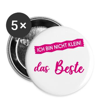 Nicht Klein Beste Reduziert Lustiger Spruch Frau - Buttons groß 56 mm (5er Pack) - Weiß - Vorne