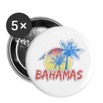 Bahamas - Buttons groß 56 mm (5er Pack) - Weiß - Vorne