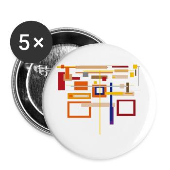 Architektur Muster / Farben Abstrakt - Buttons groß 56 mm (5er Pack) - Weiß - Vorne