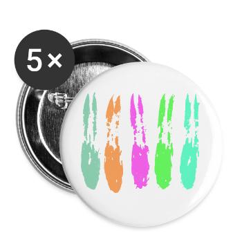 Farben Muster - Abstrakt - Buttons groß 56 mm (5er Pack) - Weiß - Vorne