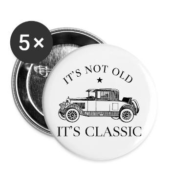 Die Ersten Limousinen Oldtimer Sammlung Nr. 4 - Buttons groß 56 mm (5er Pack) - Weiß - Vorne