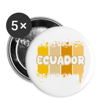 Ecuador als Urlaub - Buttons groß 56 mm (5er Pack) - Weiß - Vorne