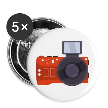 Zimmer - Buttons groß 56 mm (5er Pack) - Weiß - Vorne