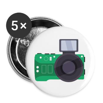 Zimmer - Buttons groß 56 mm (5er Pack) - Weiß - Vorne