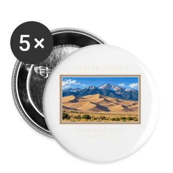 Vereinigte Staaten Great Sand Dunes Vintage Reisem - Buttons groß 56 mm (5er Pack) - Weiß - Vorne