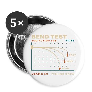 Biegetest - Buttons groß 56 mm (5er Pack) - Weiß - Vorne