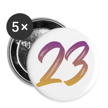 23 - Buttons groß 56 mm (5er Pack) - Weiß - Vorne