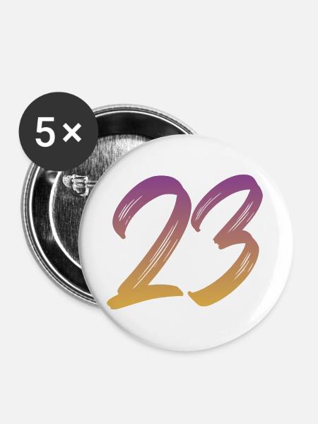 23 - Buttons groß 56 mm (5er Pack) - Weiß
