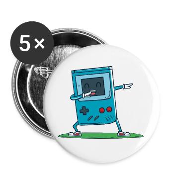 Blauer Gamecontroller - Buttons groß 56 mm (5er Pack) - Weiß - Vorne