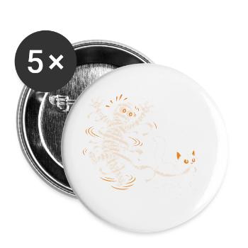 Die Katze und die Mumie - Buttons groß 56 mm (5er Pack) - Weiß - Vorne