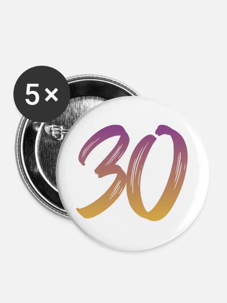 30 - Buttons groß 56 mm (5er Pack) - Weiß