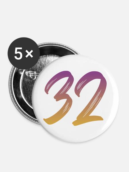 32 - Buttons groß 56 mm (5er Pack) - Weiß