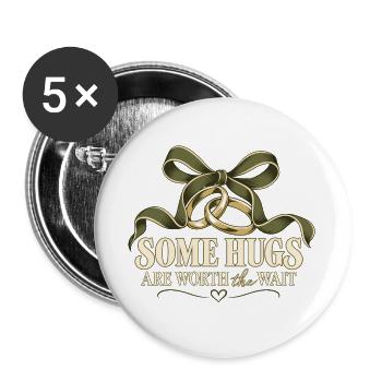Armee Ehefrau Militär Ehefrau Einsatz - Buttons groß 56 mm (5er Pack) - Weiß - Vorne