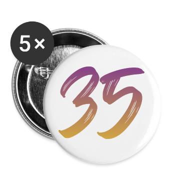 35 - Buttons groß 56 mm (5er Pack) - Weiß - Vorne