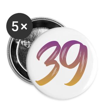 39 - Buttons groß 56 mm (5er Pack) - Weiß - Vorne