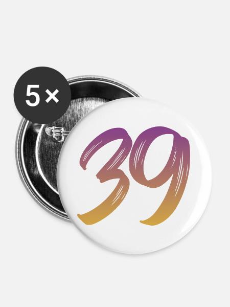 39 - Buttons groß 56 mm (5er Pack) - Weiß