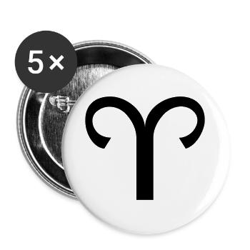 Zodiac Aries Design – The Sign of Aries - Buttons large 2.2''/56 mm (5-pack) - white - Front