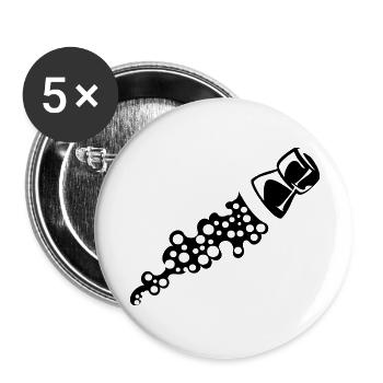 plopp - Buttons groß 56 mm (5er Pack) - Weiß - Vorne