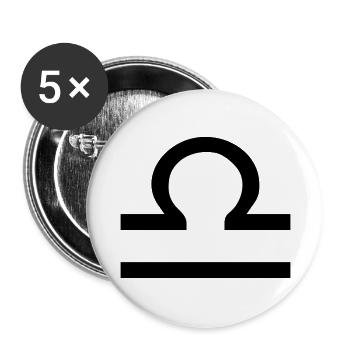 waage - Buttons groß 56 mm (5er Pack) - Weiß - Vorne