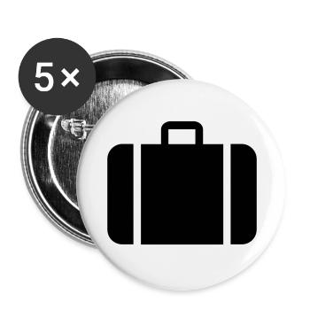 suitcase,travel,airport,train station - Buttons large 2.2''/56 mm (5-pack) - white - Front