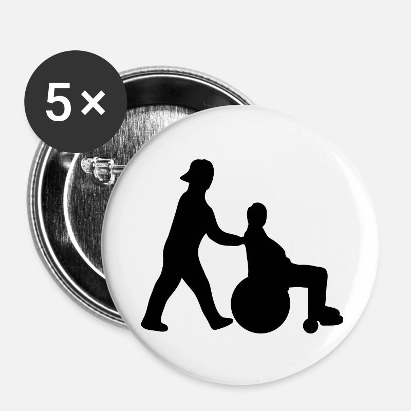 Nurse - Buttons large 2.2''/56 mm (5-pack) - white