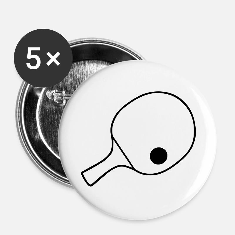 Table tennis rackets, table tennis - Buttons large 2.2''/56 mm (5-pack) - white