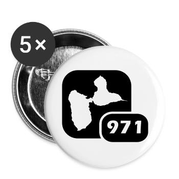 gwada - Buttons groß 56 mm (5er Pack) - Weiß - Vorne