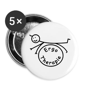 Ergotherapie klassisch - Buttons groß 56 mm (5er Pack) - Weiß - Vorne