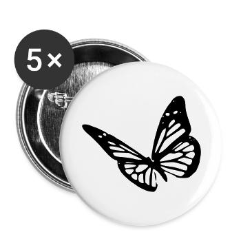 butterfly - Buttons groß 56 mm (5er Pack) - Weiß - Vorne