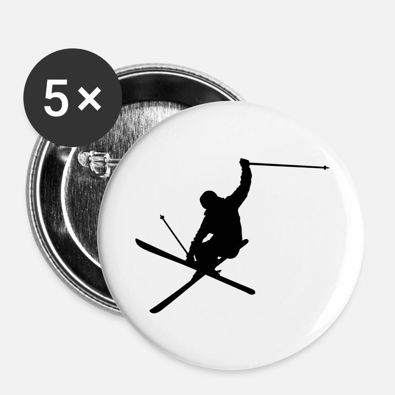 Ski - Buttons large 2.2''/56 mm (5-pack) - white