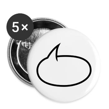 Bulle BD - Lot de 5 grands badges (56 mm) - blanc - Devant