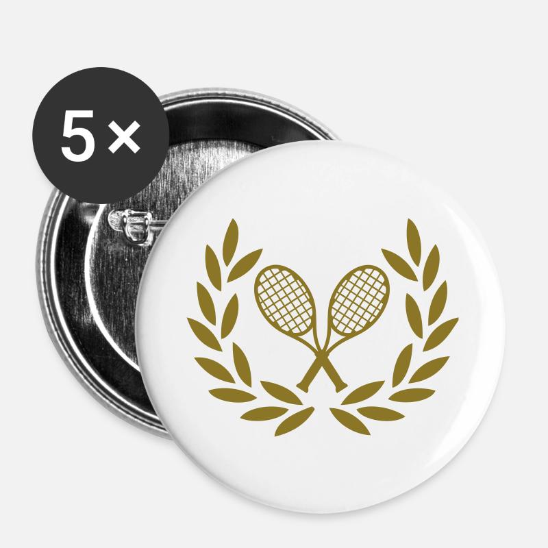 tennis - Buttons large 2.2''/56 mm (5-pack) - white