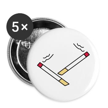 zigarette5 - Buttons groß 56 mm (5er Pack) - Weiß - Vorne