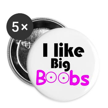 Large breasts - Buttons large 2.2''/56 mm (5-pack) - white - Front