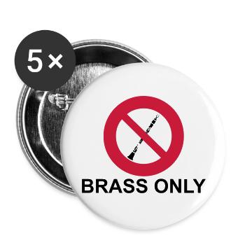 Brass Only - Buttons large 2.2''/56 mm (5-pack) - white - Front