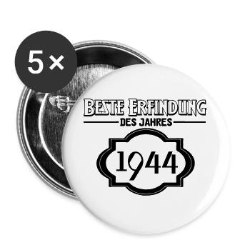 Beste Erfindung des Jahres 1944 Geschenk - Buttons groß 56 mm (5er Pack) - Weiß - Vorne