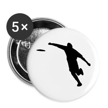 discgolf - Buttons groß 56 mm (5er Pack) - Weiß - Vorne