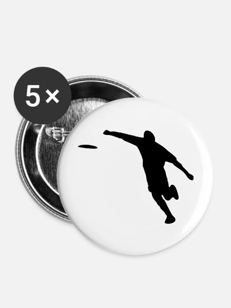 discgolf - Buttons groß 56 mm (5er Pack) - Weiß